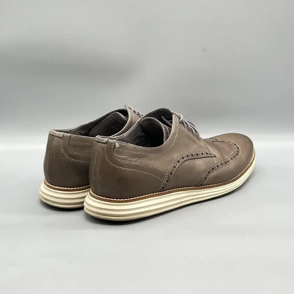 Cole Haan Shoes Mens 11.5 Brown Leather Grand OS Wingtip Oxford Dress Brogue